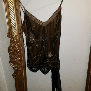 Spaghetti strap formal top